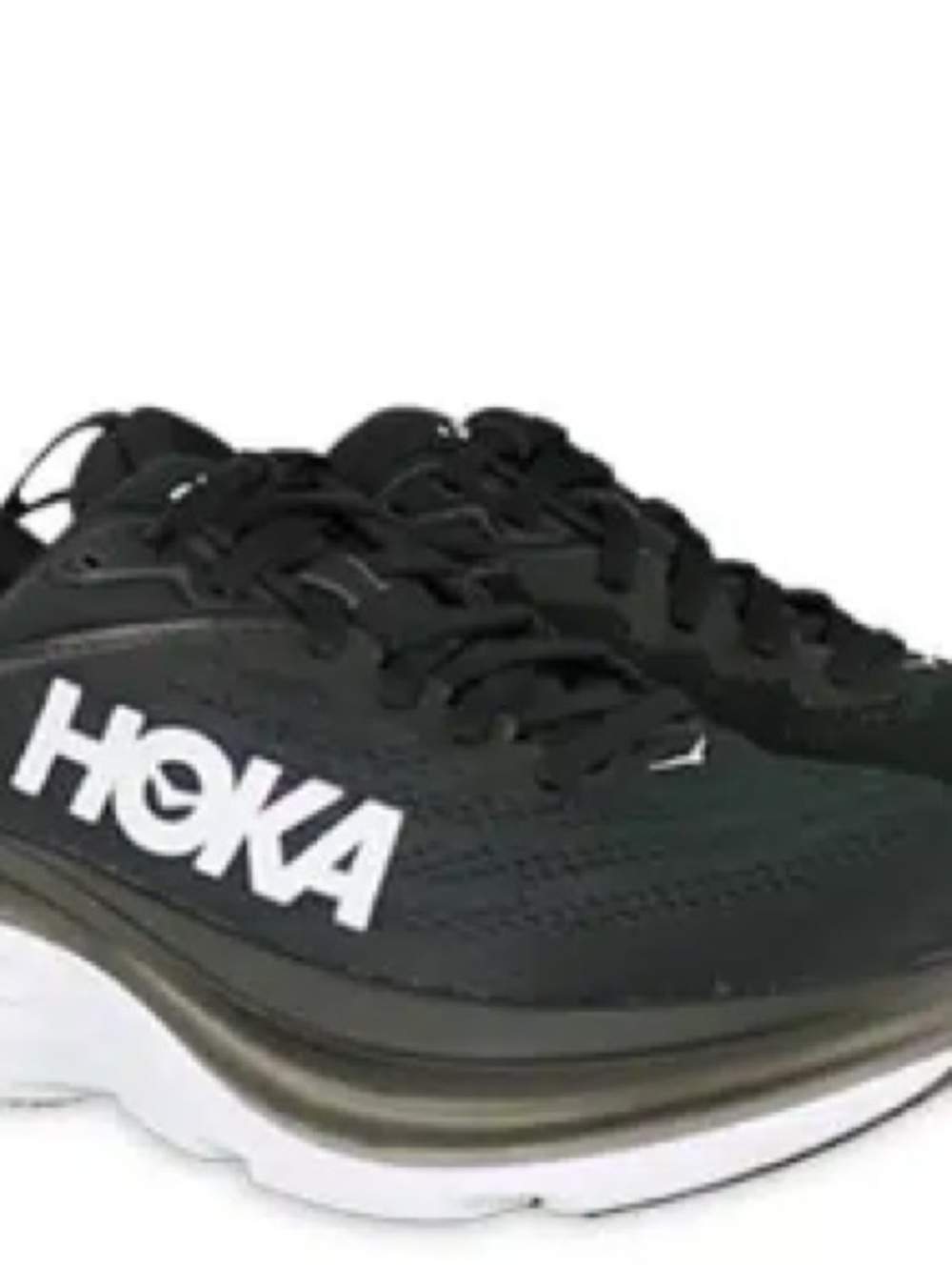 Hoka Women’s “Bondi 8” Black & White Running Shoes